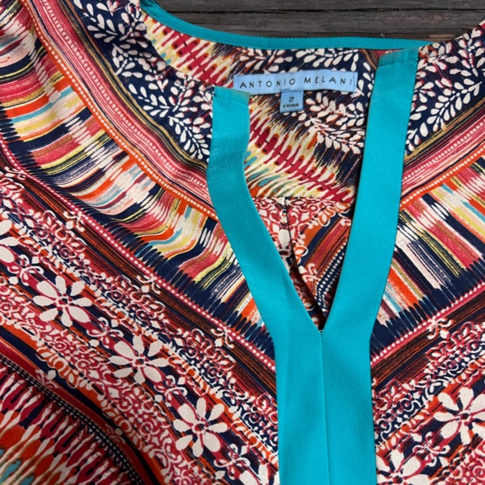 Colorful Patterned Kids Dress - Picture 3 of 3